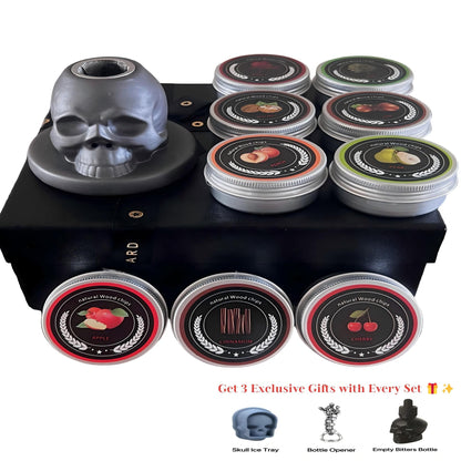 BarrelVibes Nightfall Skull Cocktail Kit 💀 | Whiskey & Cocktail Gift Set – Worldwide Shipping