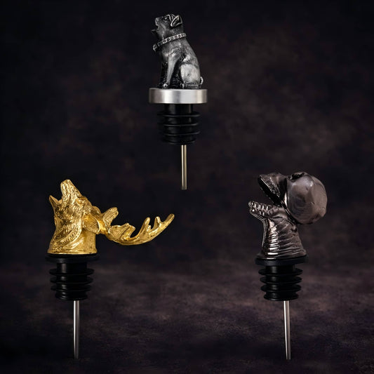 Pourer Trio – Corgi, Stag & Skull  –  Free Worldwide Shipping