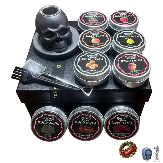 BarrelVibes Nightfall Skull Cocktail Kit 💀 | Whiskey & Cocktail Gift Set – Worldwide Shipping